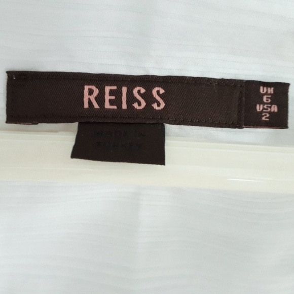 Reiss NWOT Cotton White Button Down Blouse - Picture 4 of 6